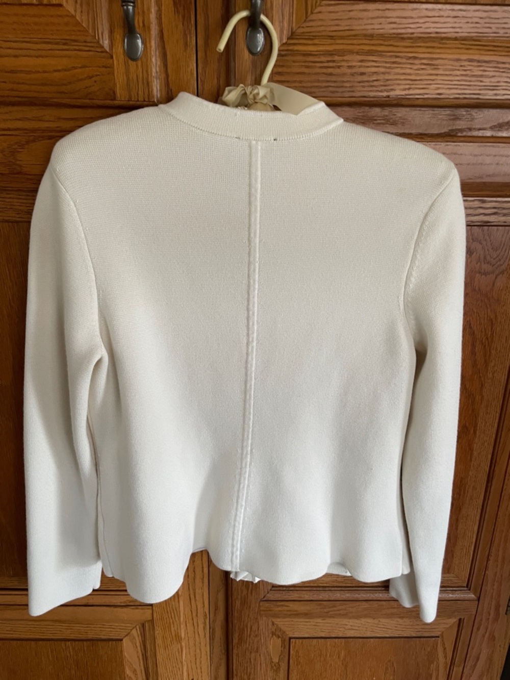 Talbots Cream Knit Button-Front Cardigan - Picture 4 of 8